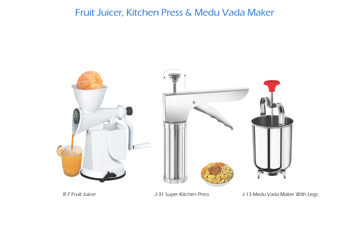 Fruit Juicer, Kitchen Press & Medu Vada Maker