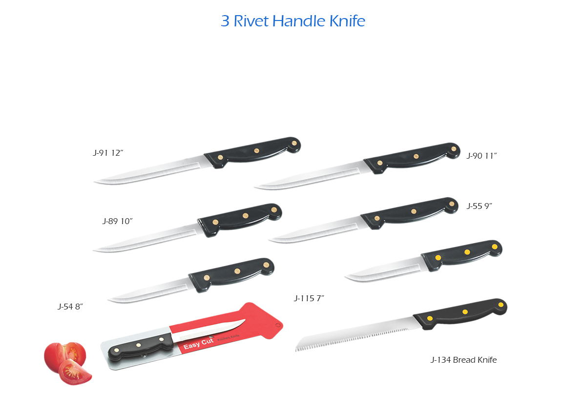 3 Rivet Handle Knife