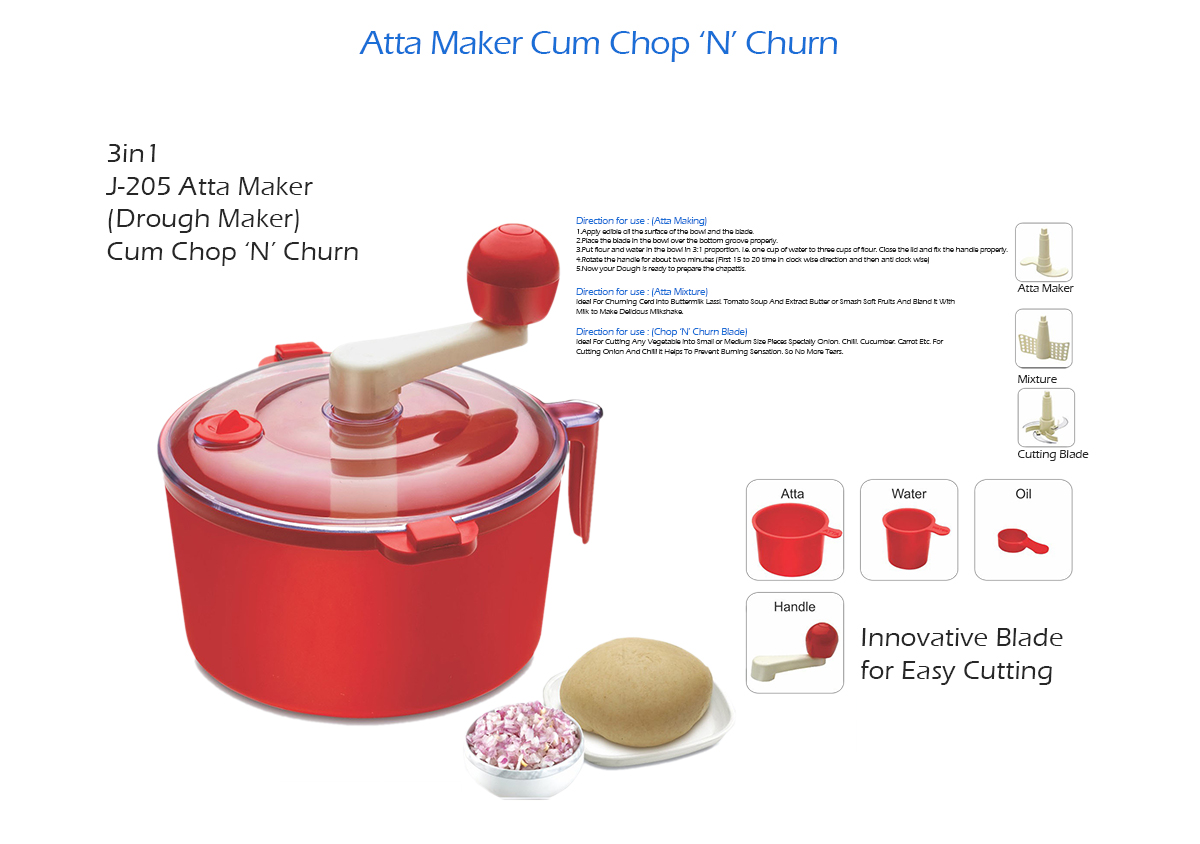 Atta Maker Cum Chop 'N' Churn