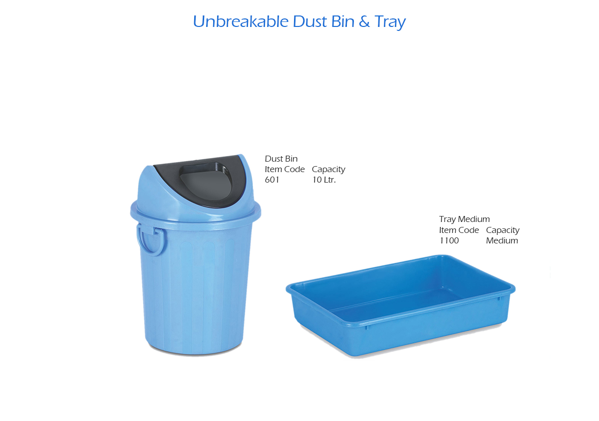 Unbreakable Dust Bin & Tray
